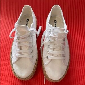 Superga Women's White Canvas Espadrille Sneakers